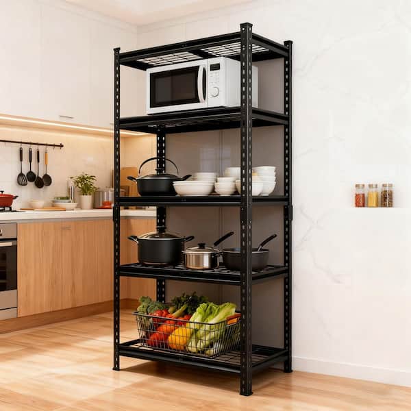 Siavonce Heavy-Duty Metal Wire 5-Shelf Adjustable Garage Shelving