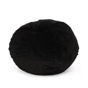 Upson Black Short Faux Fur 5-Foot Bean Bag