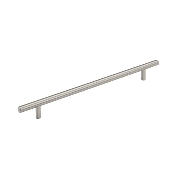 Amerock Bar Pulls 10-1/16 in. (256mm) Center-to-Center Satin Nickel Bar Cabinet Pull