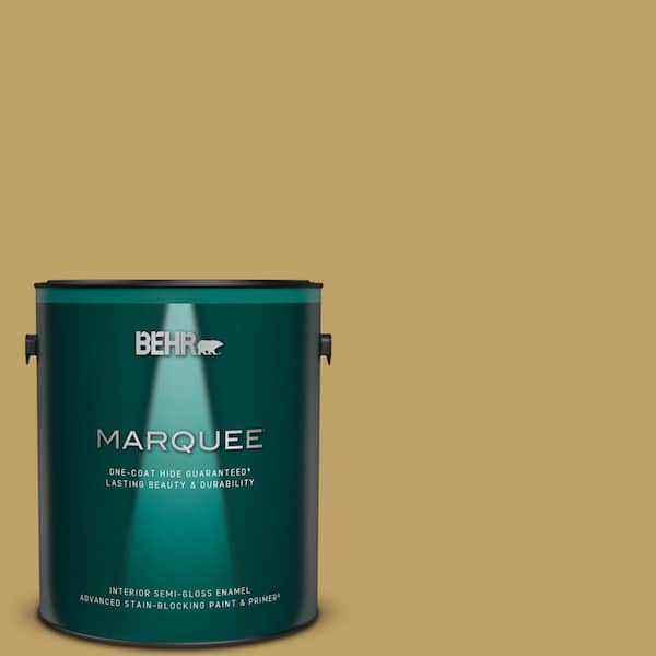 BEHR MARQUEE 1 gal. #360F-5 Desert Moss Semi-Gloss Enamel Interior Paint & Primer