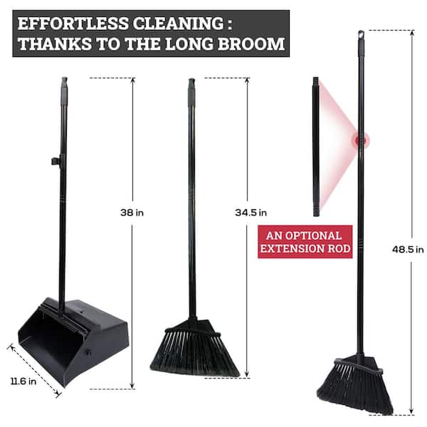 Flo-Pac Short Length Lobby Broom Corn Broom For Cleaning