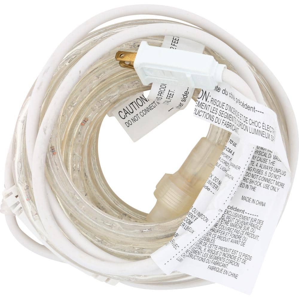 Indoor/Outdoor 12 ft. White LED Rope Light Kit price history on PriceWatchPro