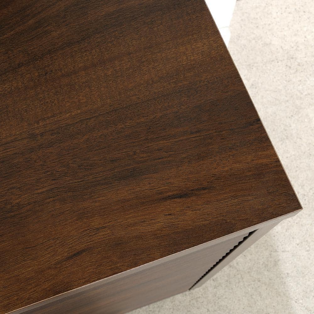 Spiced Mahogany 2-Door Office Storage Cabinet with Adjustable Shelves