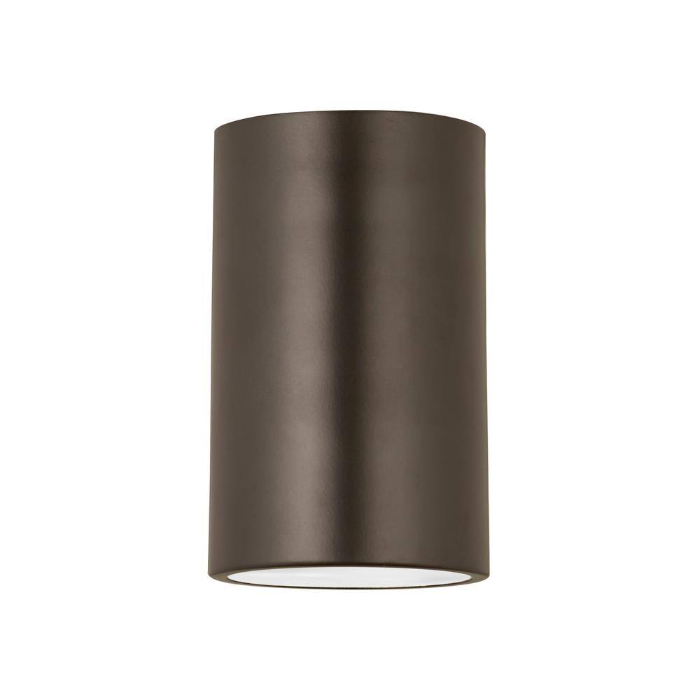 Harley Bronze Glass Drum LED Flush Mount Light