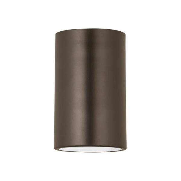 Unbranded - Harley 5 in. 1-Light Bronze Flush Mount