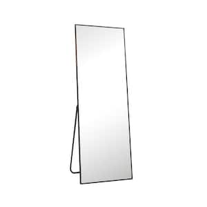 Black Frame 18 in. W x 58 in. H Rectangular Metal Full Length Mirror