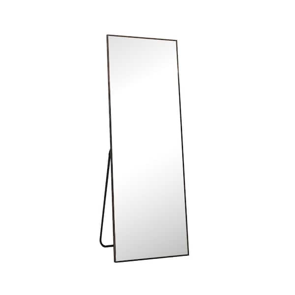 HOMLUX Black Frame 18 in. W x 58 in. H Rectangular Metal Full Length Mirror