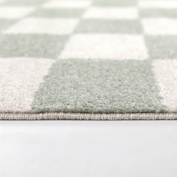 Elijah Grey 7 ft. 10 in. x 10 ft. Checkered Area Rug