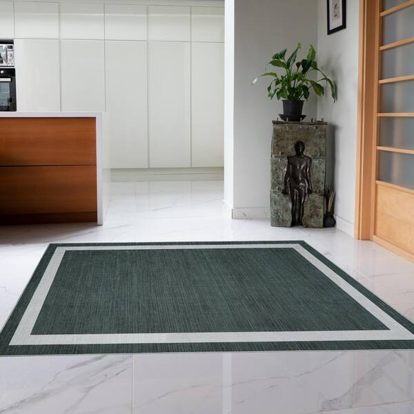 Beverly Rug Indoor Bordered Area Rugs, Non Slip Rubber Backing Modern Living