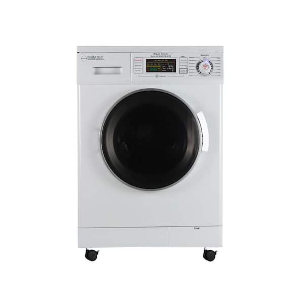 Equator 24 in. 1.6 cu. ft. White High Efficiency Ventless Electric All-in-One Washer Dryer Combo with Portability Kit