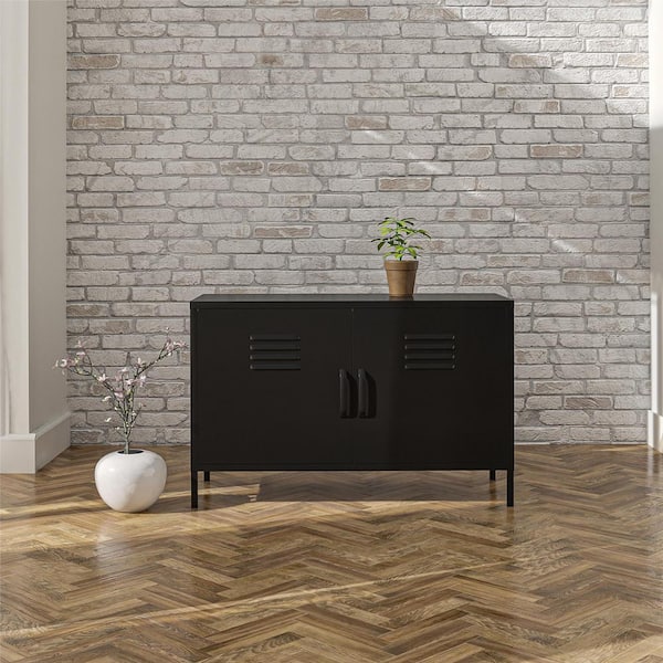 SystemBuild Evolution Bonanza Black 2-Door Metal Locker Accent Cabinet