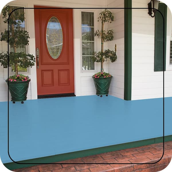 1 gal. #550B-4 Costa Rica Blue Gloss Enamel Interior/Exterior Porch and Patio Floor Paint