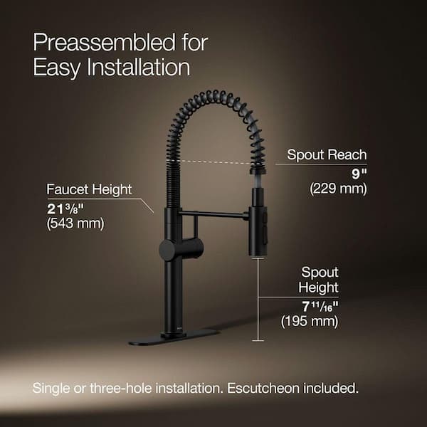 kanustin　refomed 23aw H-M-D CASTRO KOHLER Crue Semi-Professional Single-Handle Pull-Down