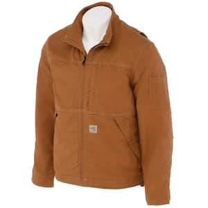 Men's Medium Brown FR Cotton/Nylon FR Full Swing Quick Duck Jacket
