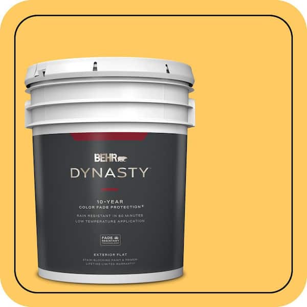 BEHR DYNASTY 5 gal. #P260-6 Smiley Face Flat Exterior Stain-Blocking Paint & Primer