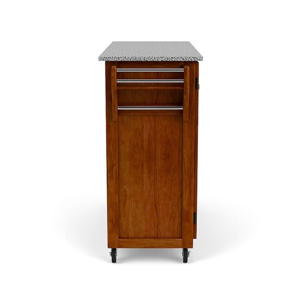 Homestyles Cuisine Kitchen Cart, Cherry, Granite Top