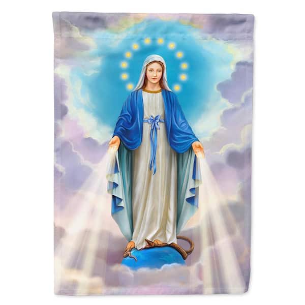 11 in. x 15-1/2 in. Polyester Religious Blessed Virgin Mother Mary 2-Sided 2-Ply Garden Flag