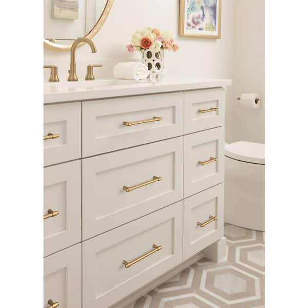 Destine 6-5/16 in. (160mm) Modern Champagne Bronze Bar Cabinet Pull
