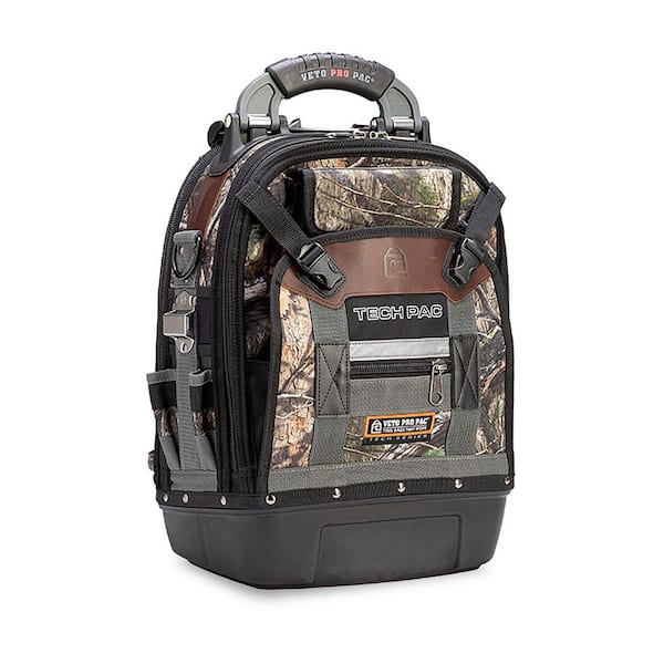 13in. 36-Pkt CAMO Mossy Oak Country DNA Nylon Bag/Tote w Padded Handle Zippered Top Shatterproof Waterproof Weatherproof