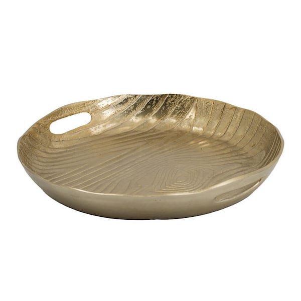 Benjara Gold Decorative Tray
