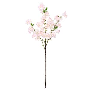 40 in. Light Pink Artificial Cherry Blossom Flower Stem Spray Set of 3