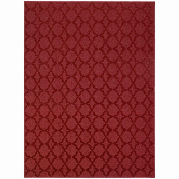 Garland Rug Sparta Chili Red 5 ft. x 7 ft. Area Rug