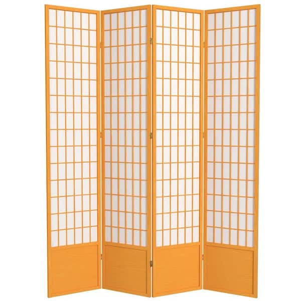 Red Lantern 7 ft. Honey 4-Panel Room Divider 84WP-HON-4P - The Home Depot