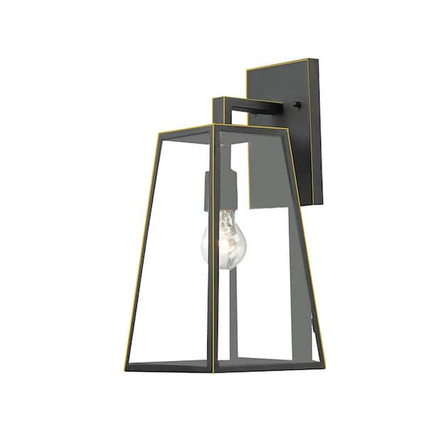 Unbranded Zane Black Dust to Dawn Outdoor Hardwired Coach Sconce