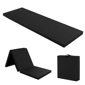 Black 24 in. W x 72 in. L x 2 in. T Foam Gym Flooring Mat (12 sq. ft.)