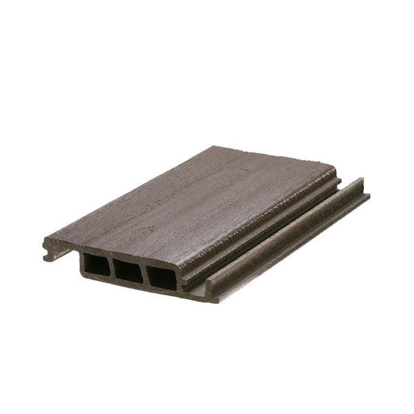 Water-Shedding 1 in. x 6 in. x 16 ft. Black Walnut Interlocking Composite Deck Board