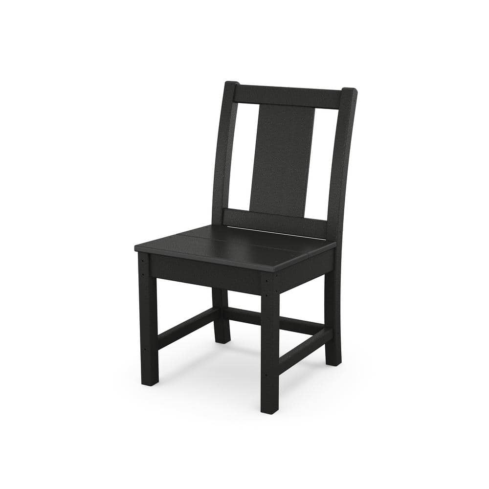 Prairie Black Plastic Frame Slat Back Dining Side Chair