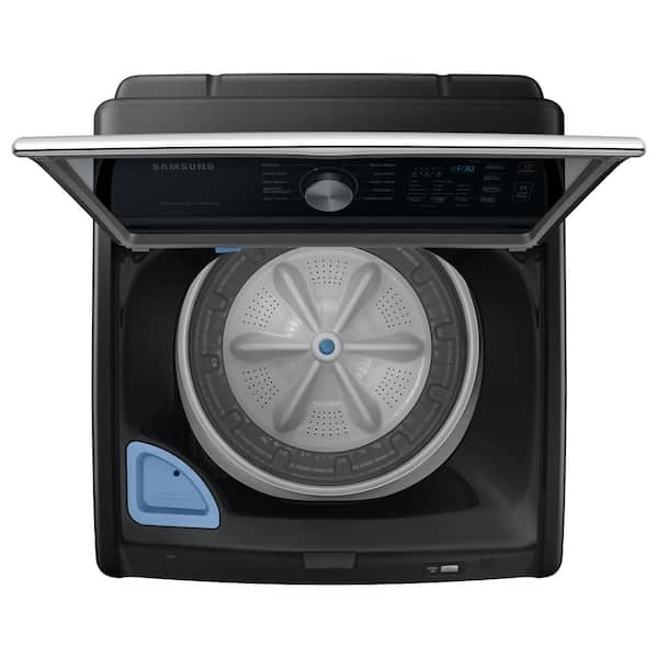 Samsung - 4.7 cu. ft. Large Capacity Smart Top Load Washer in Brushed Black with Impeller and Active WaterJet
