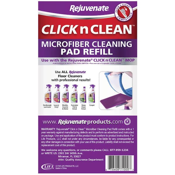 Rejuvenate Click n Clean Multi-Surface Microfiber Mop with Sprayer and  Duster RJCLICKMOP1 - The Home Depot