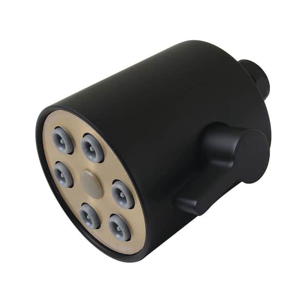 Shower Scape 2-Spray Patterns with 1.8 GPM 2.81 in. Wall Mount Jet Fixed Shower Head in Matte Black
