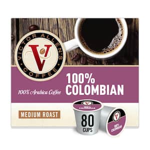 100% Colombian Coffee Medium Roast Single Serve Coffee Pods for Keurig K-Cup Brewers (80 Count)