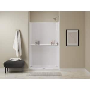 Traverse 48 in. W x 72.25 in. H 2-Piece Direct-to-Stud Shower Back Wall in White