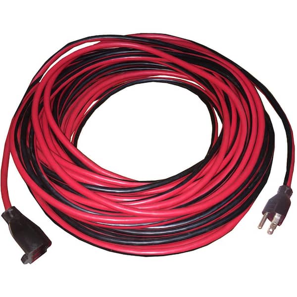 Husky 25 ft. 14/3 Indoor/Outdoor Extension Cord, Red and Black HD