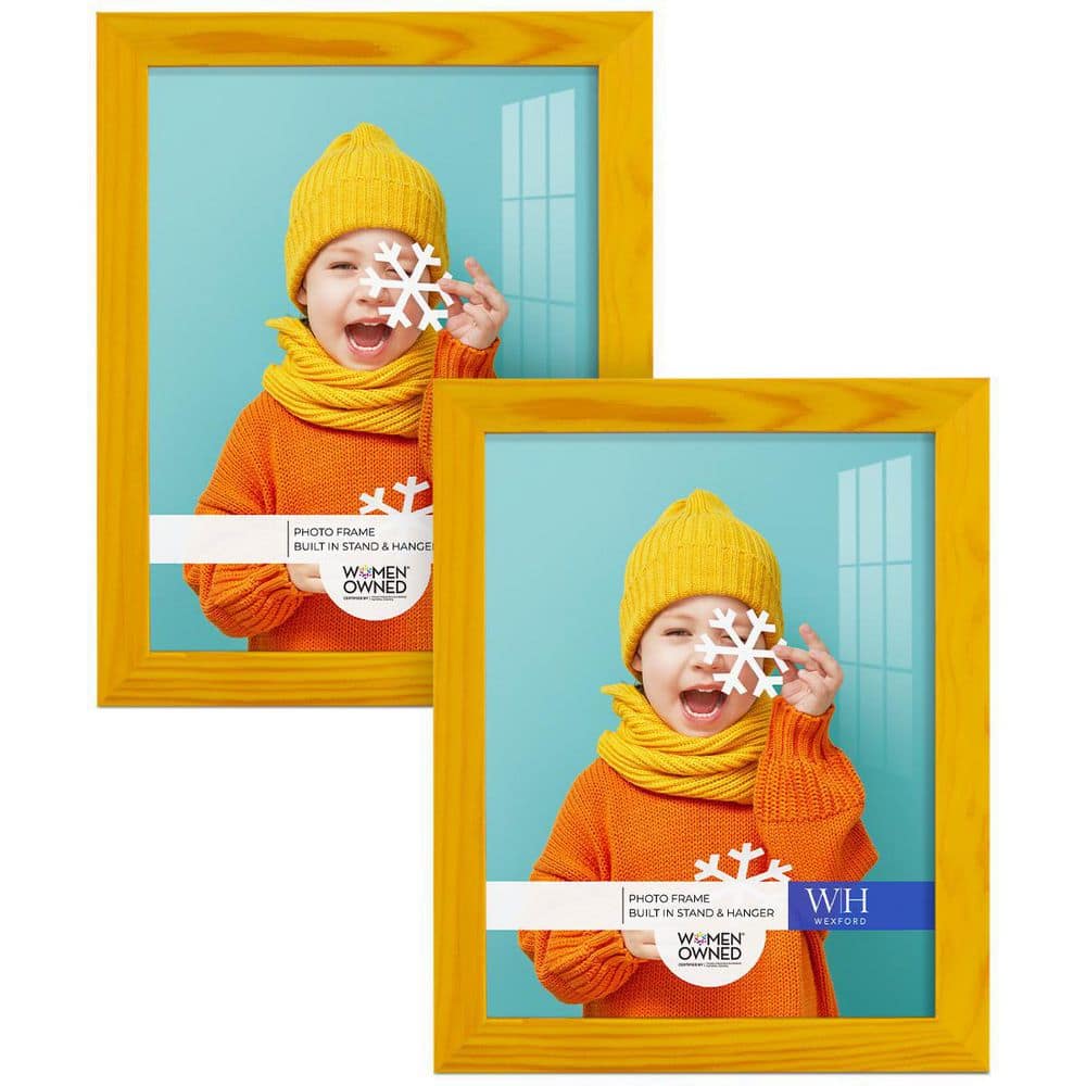 Wexford Home Woodgrain 8 in. x 10 in. Sunflower Yellow Picture Frame