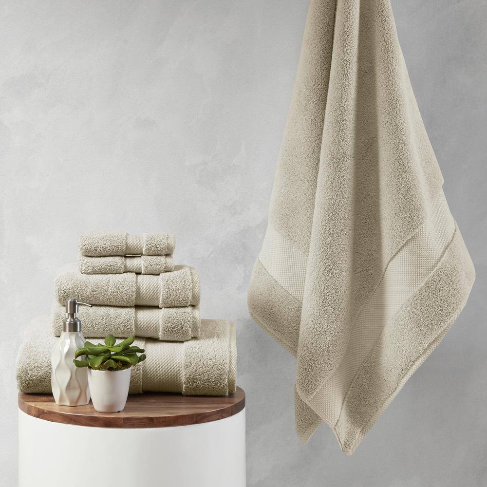 Oversized Soft Cotton Hand Washcloth Set of Six