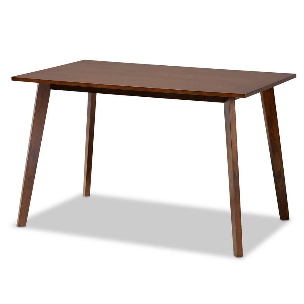 Baxton Studio Britte Walnut Dining Table 167 10807 HD The Home Depot