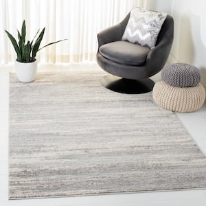 Skyler Light Gray/Ivory 4 ft. x 6 ft. Abstract Striped Area Rug