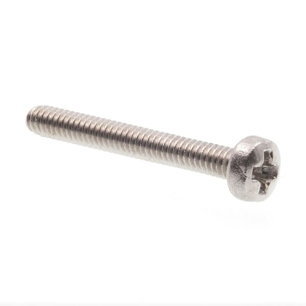 M2-0.4 x 16 mm Grade A2-70 Metric Stainless Steel Phillips Drive Pan Head Machine Screws (10-Pack)