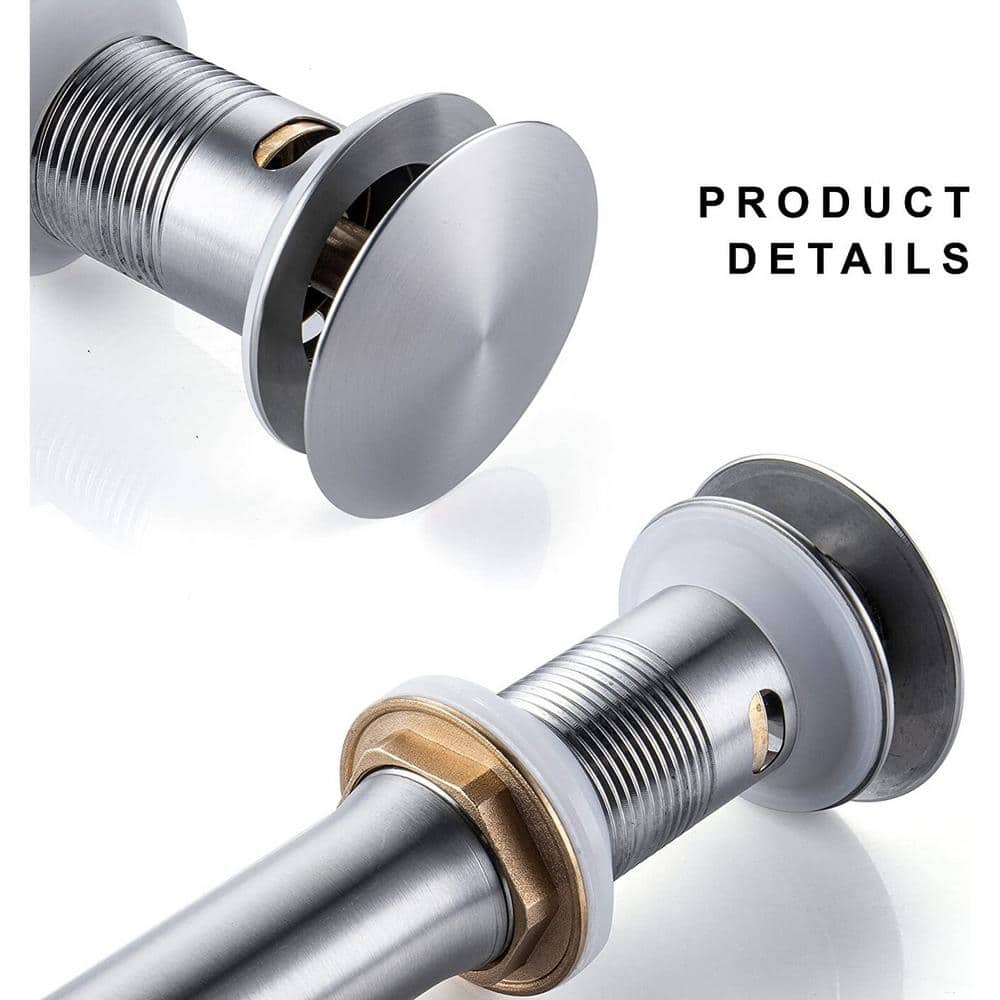 Polished Chrome Pop-Up Bathroom Sink Drain with Overflow