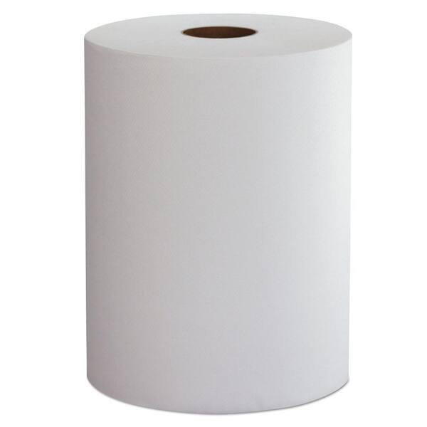 Janitorial 8" Bathroom Hardwound Wash Paper Towel 800 Feet 12/Case Roll 