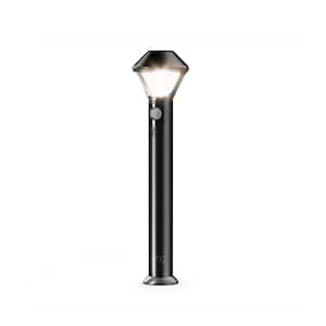 Smart Lighting Battery Black Motion Activated Outdoor Integrated LED Path Light