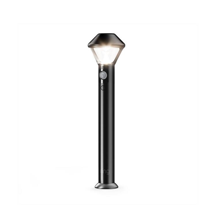 Ring Smart Lighting Battery Black Motion Activated Outdoor Integrated LED Path Light