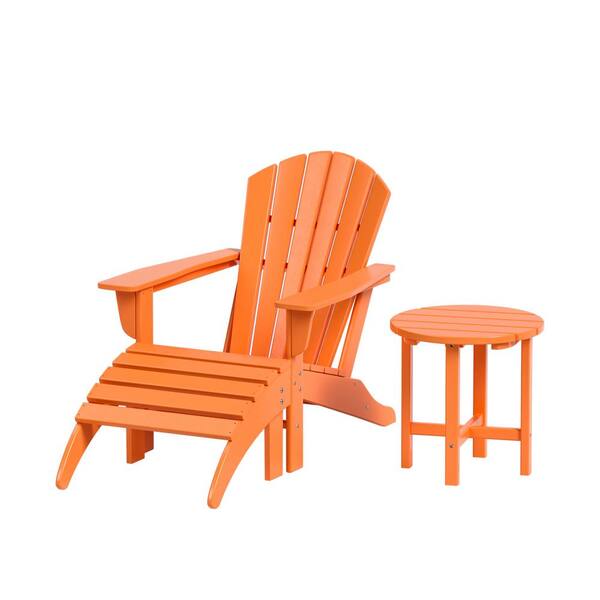 orange plastic outdoor chairs