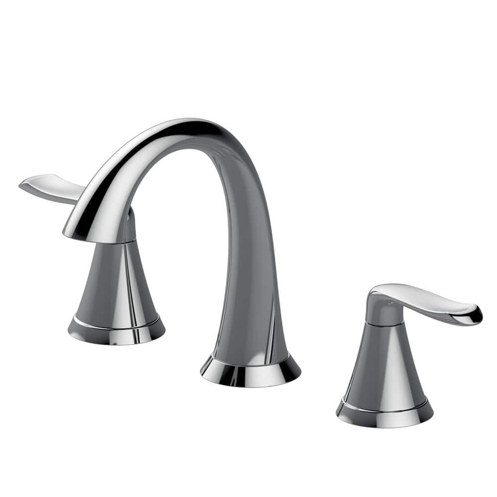 Piccolo Polished Chrome 6.125" Mid-Arc Bathroom Faucet with Drain