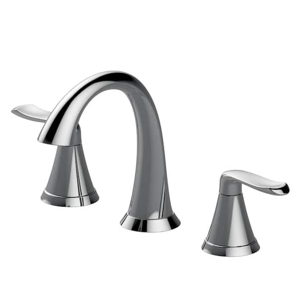 JACUZZI Piccolo 8 in. Widespread 2-Handle Bathroom Faucet with Drain Assembly in Chrome