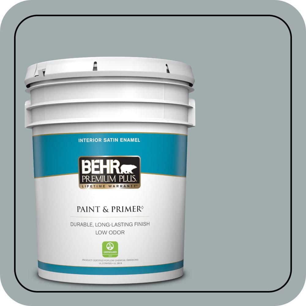 5 gal. #QE-52 Portsmouth Bay Satin Enamel Low Odor Interior Paint & Primer price history on PriceWatchPro